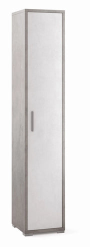 Mobile Colonna 1 Anta H199 L39 P41 Cm struttura Cemento frontale Bianco Ossido Db384k Sarmog
