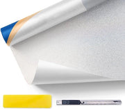 Foglia autoadesivo per finestre - Protezione da sguardi per finestre - Blocco visivo statico - 90 x 500 cm