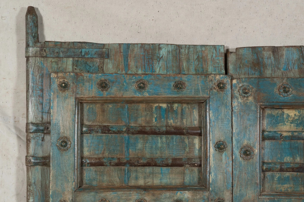 Biscottini Porta portone in legno massello e ferro da interno o da esterno vecchia e antica medievale scorrevole