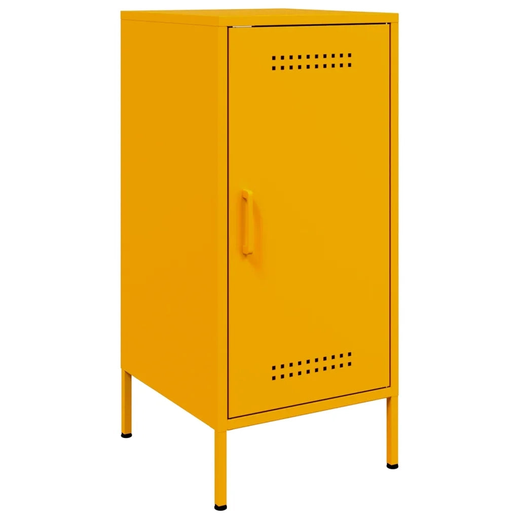 Credenze 2 pz Giallo Senape 36x39x79 cm in Acciaio