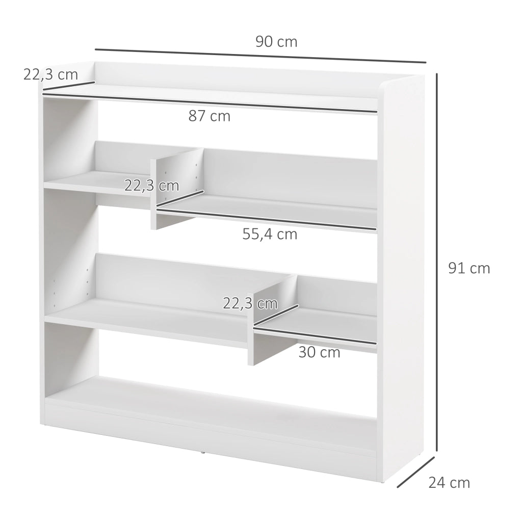 Libreria scaffale mobile ¨C Minimal ¨C Bianco 90x24x91 cm