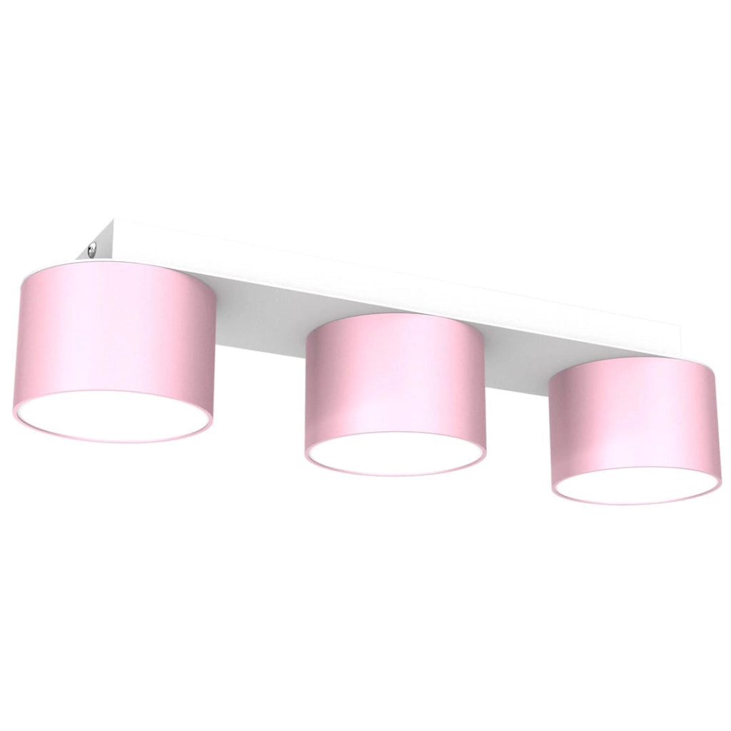 Plafoniera Milagro Dixie 3 luci GX53 rosa 34cm metallo