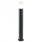 Lampada da esterno in alluminio pressofuso con diffusore opalino - Dimensioni: 175mm x 50mm - Potenza massima: 25W grafite