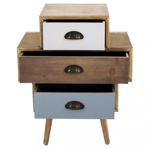 Mobiletto Victoria 50x35x49,5 h cm in Legno Multicolor