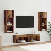 Unità TV da Parete 6 pcs Legno vecchio Legno multistrato 3402929
