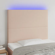 Testiera a LED Cappuccino 100x5x118/128 cm in Similpelle 3122233