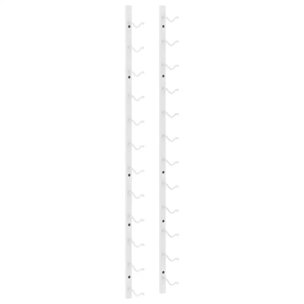 Portavini da Parete per 12 Bottiglie Bianco in Ferro CFW3713501