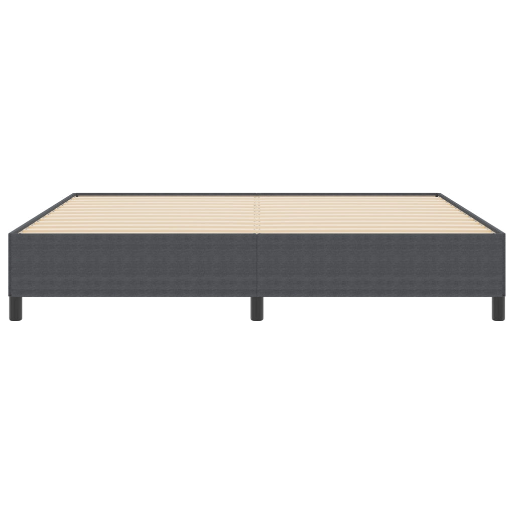 Letto  Grigio Scuro 200x200 cm Tessuto a Coste