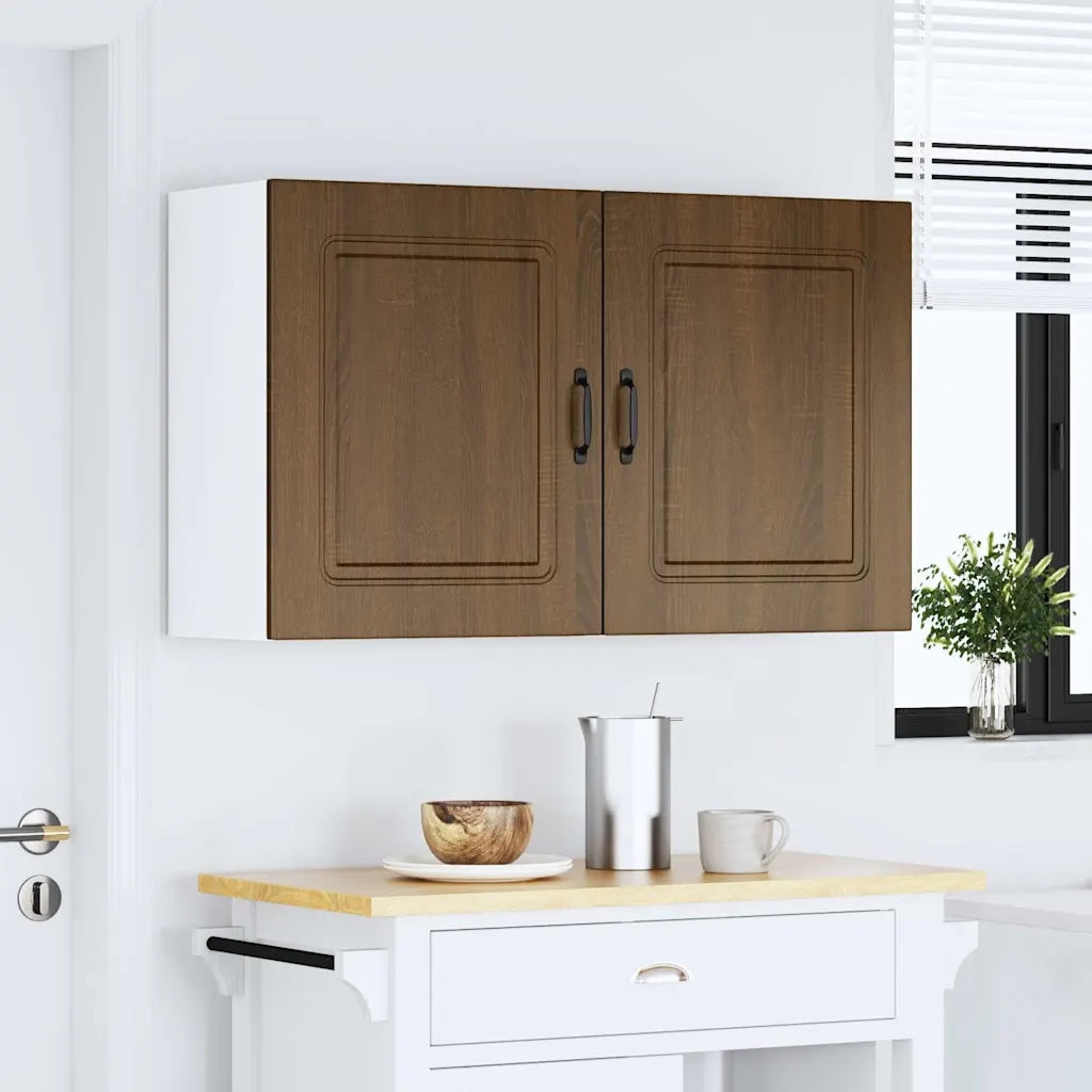 Pensili da cucina 2 pz Kalmar in Legno Multistrato color rovere Marrone 853572