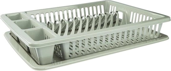 Servizio afdruiprek organizzatore in plastica - 3 vasi aggiuntivi - grigio - 46 x 37 x 85 cm