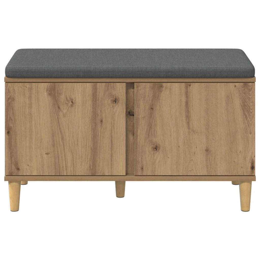 Panca per scarpe con cuscino Rovere Artigianale 80 x 38 x 46 cm 906153