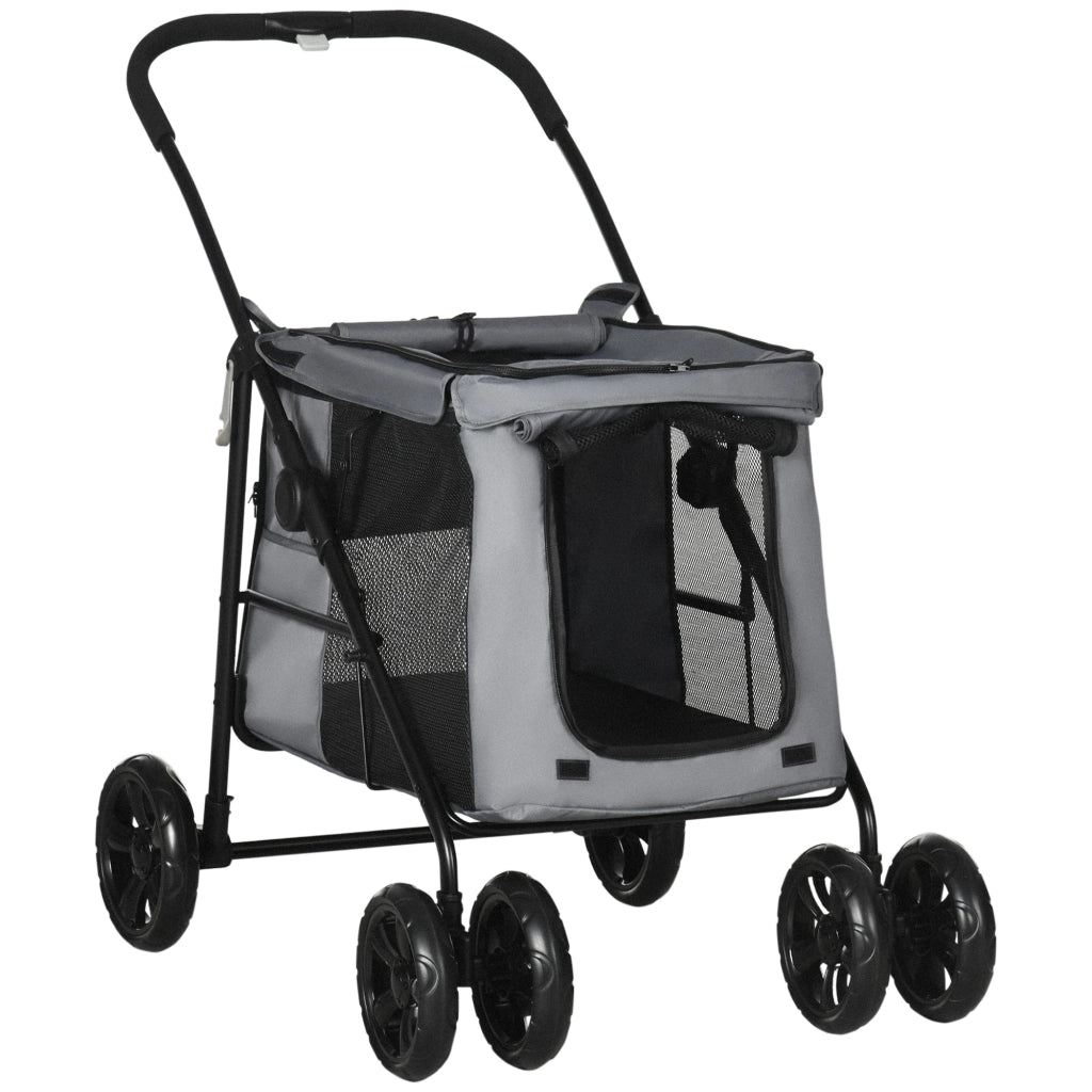 Trasportino pieghevole per animali ¨C Zephmum ¨C Grigio 102x62x105 cm