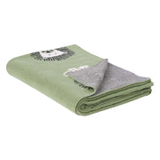 Coperta per bambini in cotone verde 130 x 180 cm Coperta per il letto Accogliente motivo leone Camera da letto Camera dei bambini Design moderno