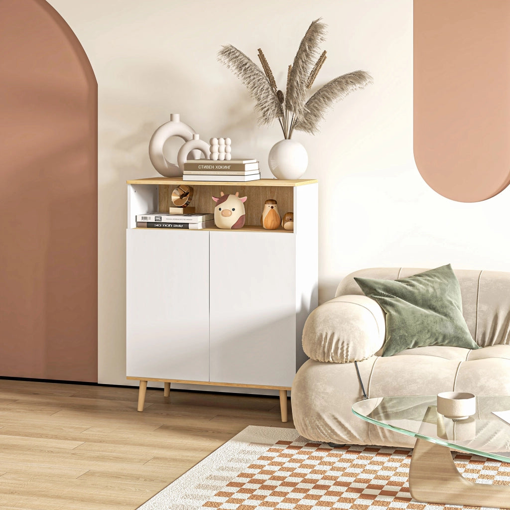 Cassettiera buffet scandinava ¨C zephmum ¨C bianco e legno