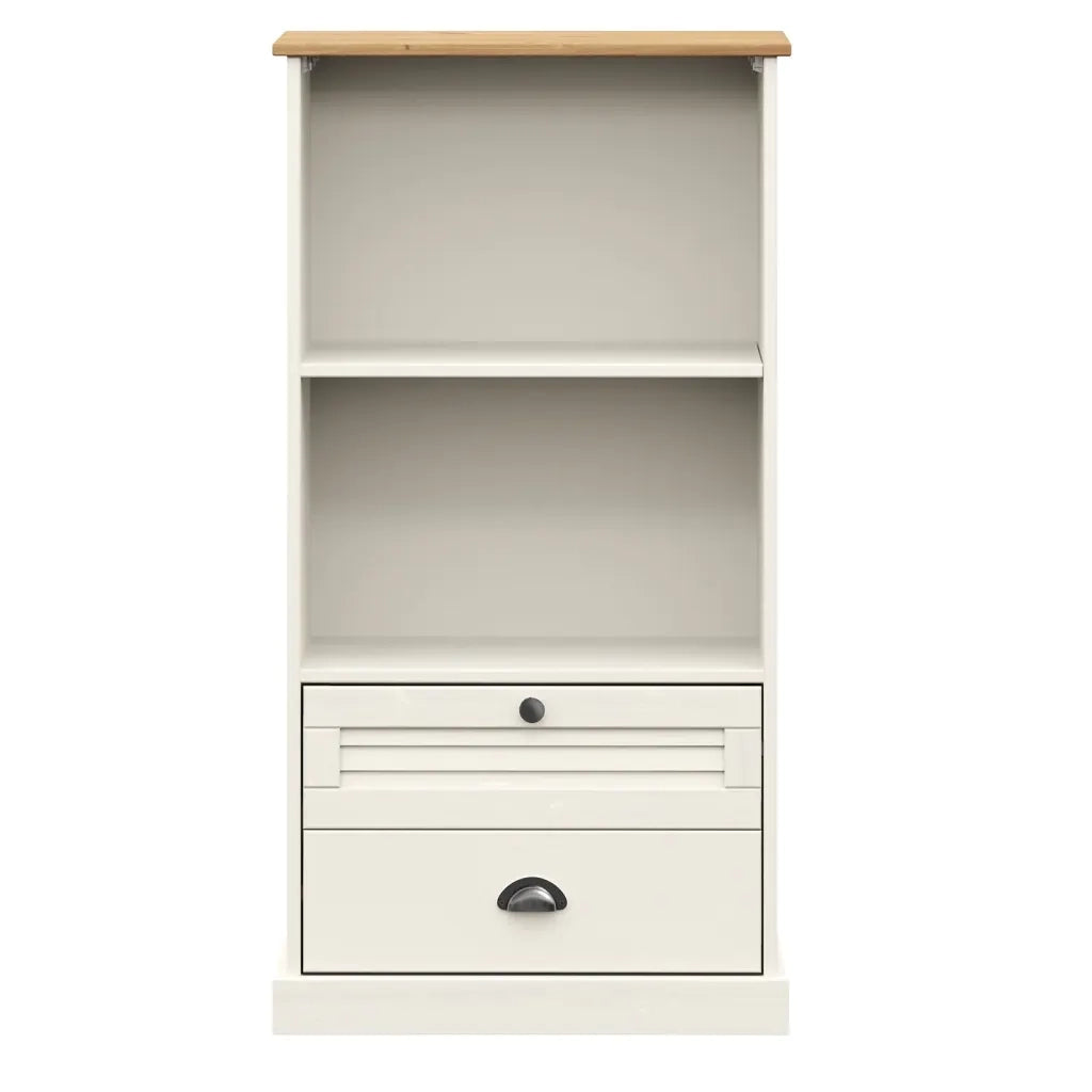 Libreria VIGO 60x35x114,5 cm in Legno Massello di Pino Bianco 353185