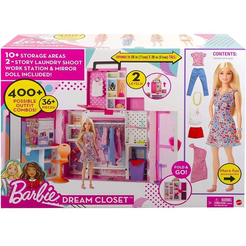 Bambola, Barbie Armadio dei sogni,Mattel, Eta 3+