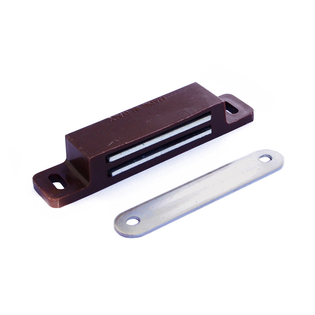 Chiusura magnetica da applicare - forza 12 kg. - marrone - 2 pz.