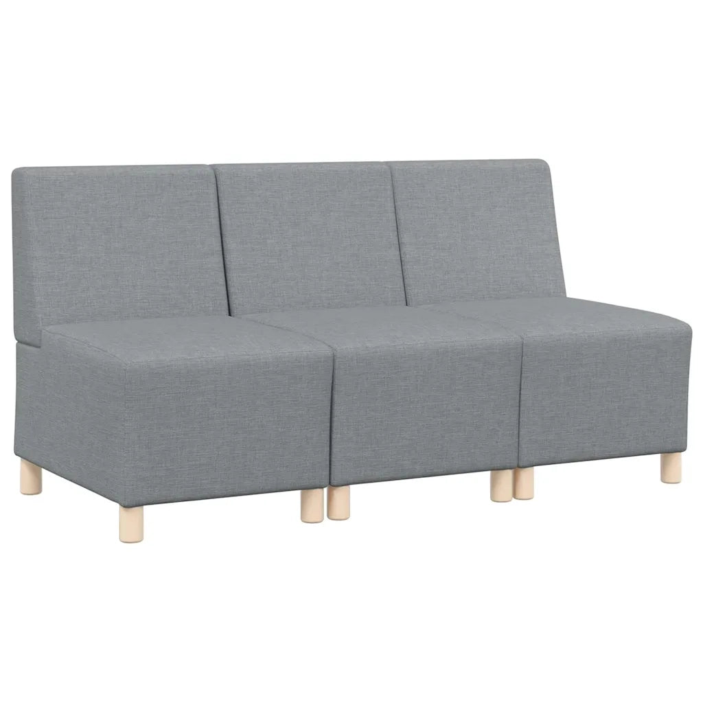 Unità di Divano Modulare Senza Braccioli 3 pcs Grigio chiaro
