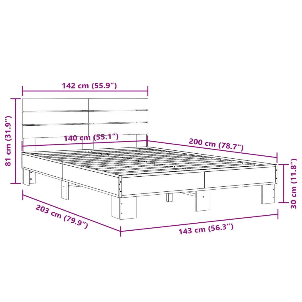Giroletto Rovere Fumo 140x200 cm in Legno Multistrato Metallo 3280149