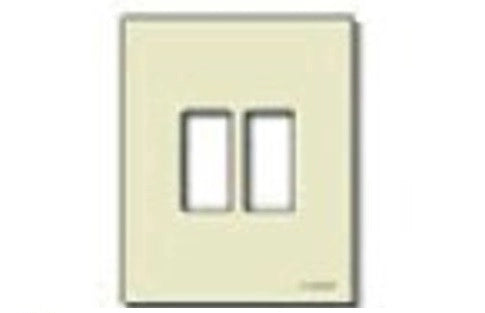 PLACCA 2F SCAT TONDA ALLUMINIO 08606 VIMAR CONCORR