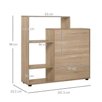 Scarpiera Portascarpe Design Moderno Elegante Salvaspazio 20 paia da Ingresso in Legno 101,5  x 25,5  x 98 cm