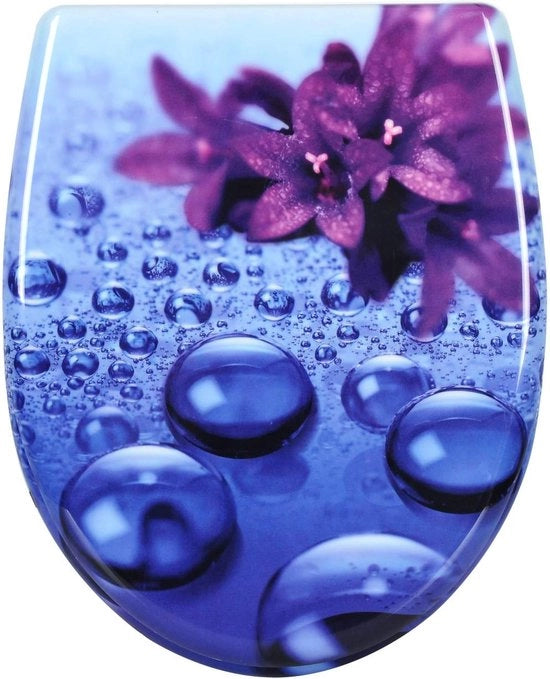 Briglia antibatterica per il water con chiusura soft e stampa - 45,5 x 37,1 cm