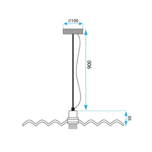 Lampada Da Soffitto APP1455-1CP Green