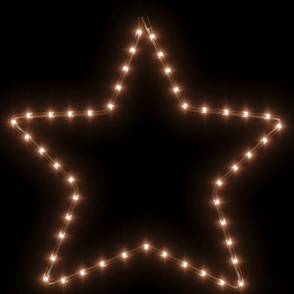 Figure Natalizie Stelle con 48 LED 2pz Bianco Caldo 56 cm 3154282