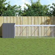 Pollaio con Area Corsa Antracite 110x1017x110cm Acciaio Zincato 3189092