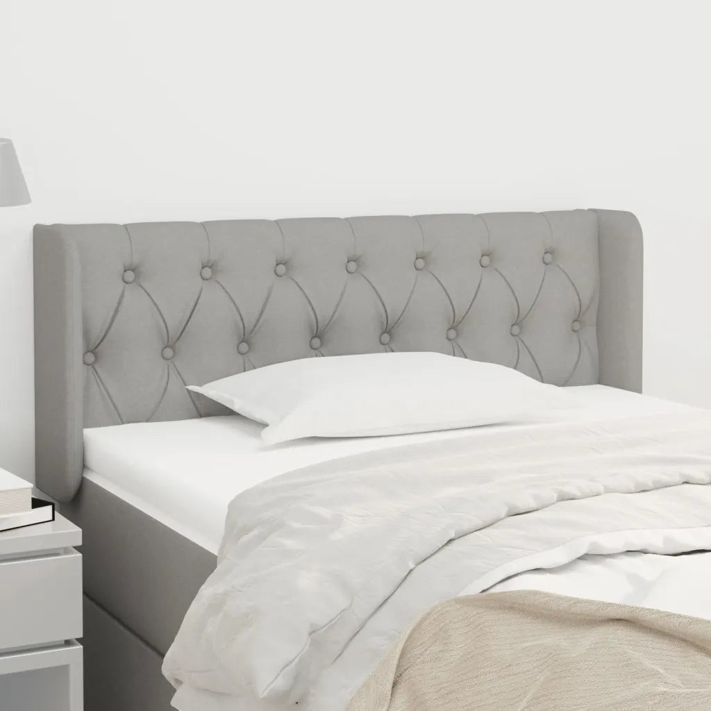 Testiera ad Orecchio Grigio Chiaro 103x16x78/88 cm in Tessuto 3119094