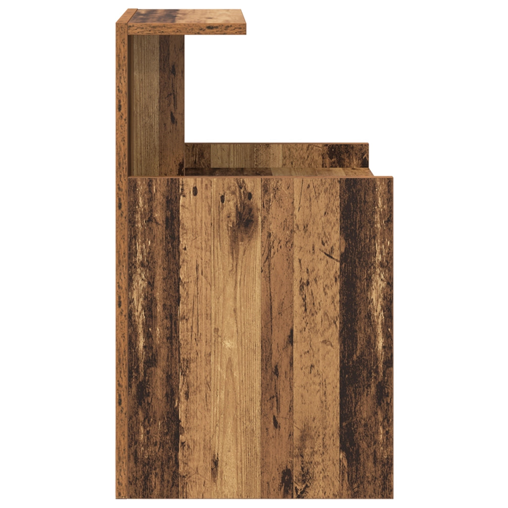Comodini 2 pz Legno Vecchio 40x35x60 cm Legno Ingegnerizzato