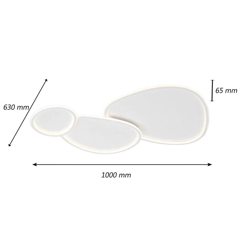 Plafoniera lampada soffitto moderna a led 100w bluetooth cambia 3 tonalita luce dimmerable con telecomando