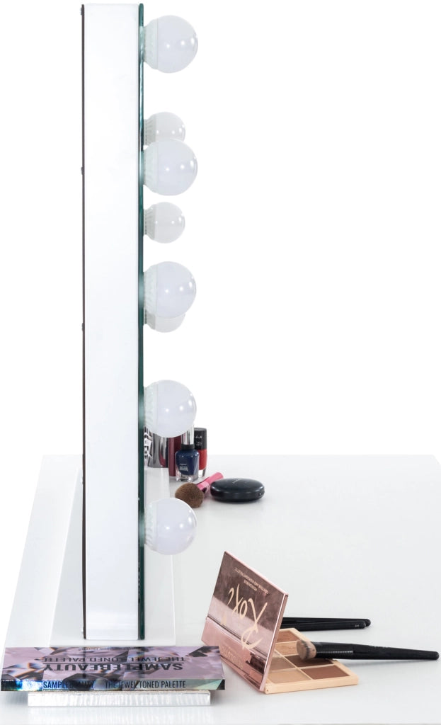 Specchio per trucco con luci Palmdale bianco