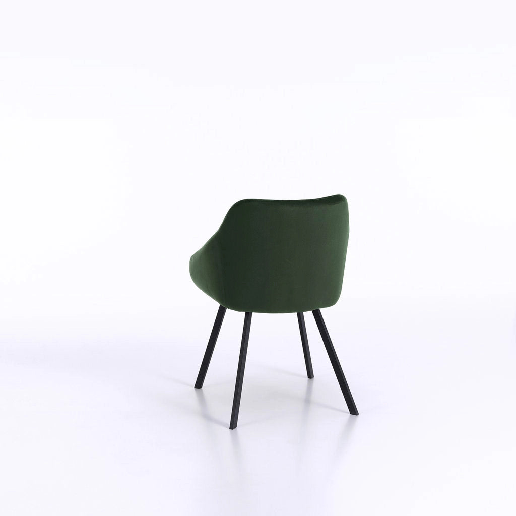 Set 2 Sedie 51x44x77 cm in Similpelle Verde Petrolio