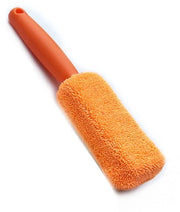 Pulitore di ruota per auto - Set di microfibra - Manico lungo - Sostenibile - Spazzola per pulizia auto - 27x5cm - Adatto per lavaggio auto - Spazzola per ruote