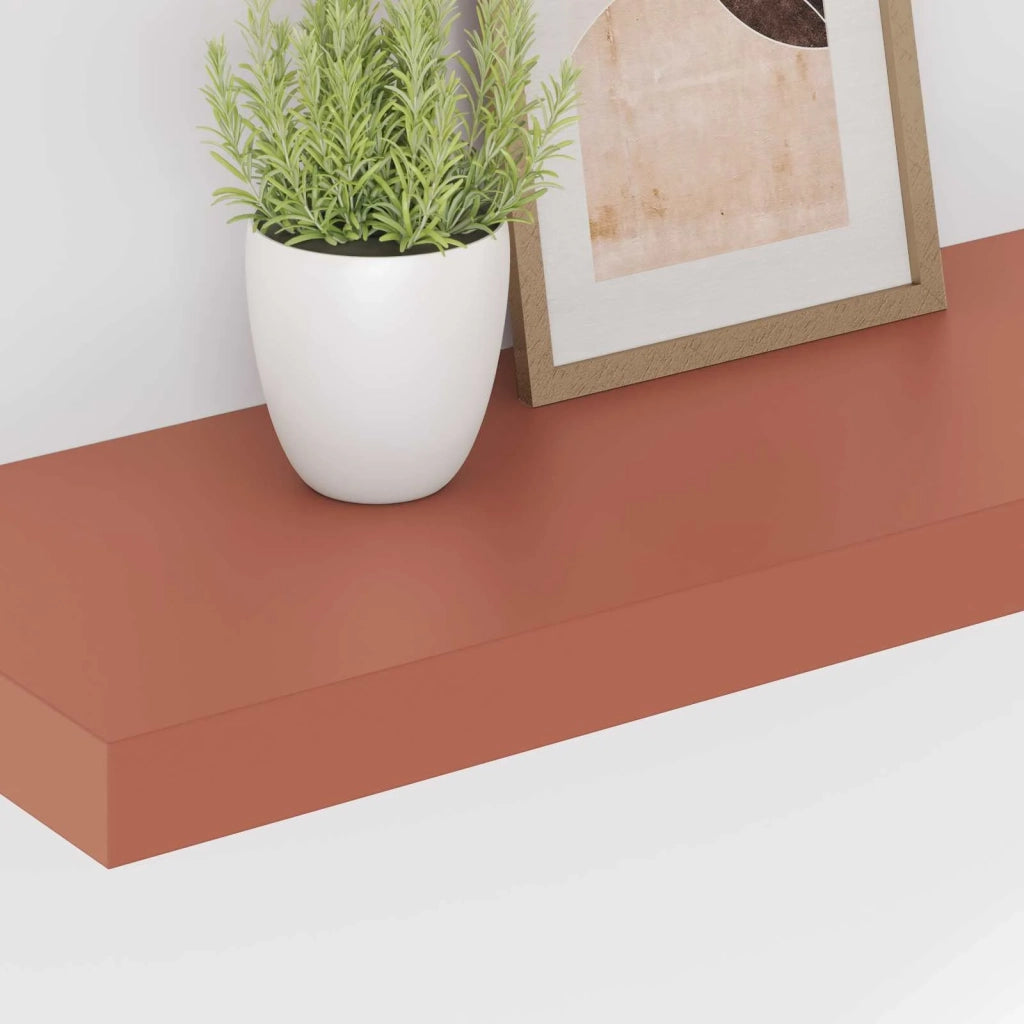 Scaffale da parete 4 pcs Rosso 60 x 23 x 4 cm Legno multistrato