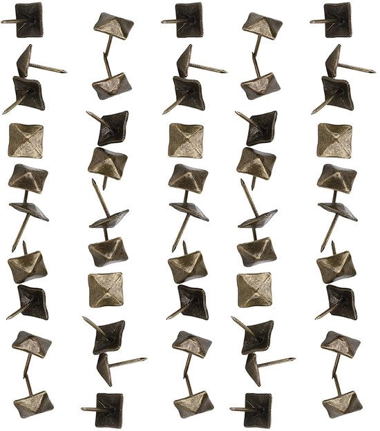 Nageli per Mobili 50 Pezzi - Spilloni Decorativi - Bronzo Retro - Acciaio di Alta Qualità - Duraturo - Per Abbigliamento/Scarpe/Borse