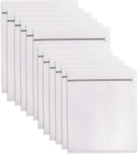 Pacco di 10 sacchetti per lavatrice, sacchetti per bucato robusti con cerniera, sacchetti per bucato per magliette, reggiseni, calze, intimo e capi per bambini