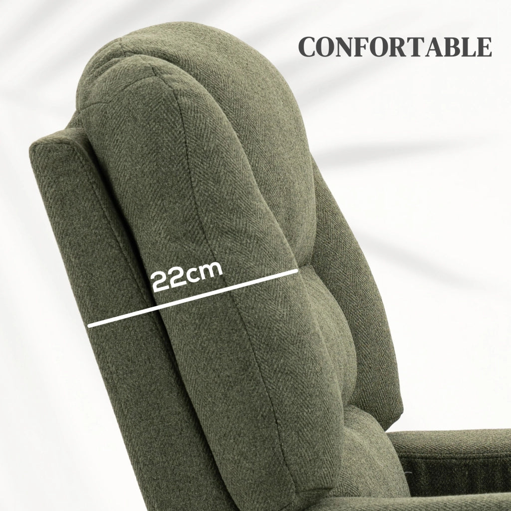 Poltrona elettrica reclinabile con massaggio e riscaldamento ¨C Minimal ¨C verde