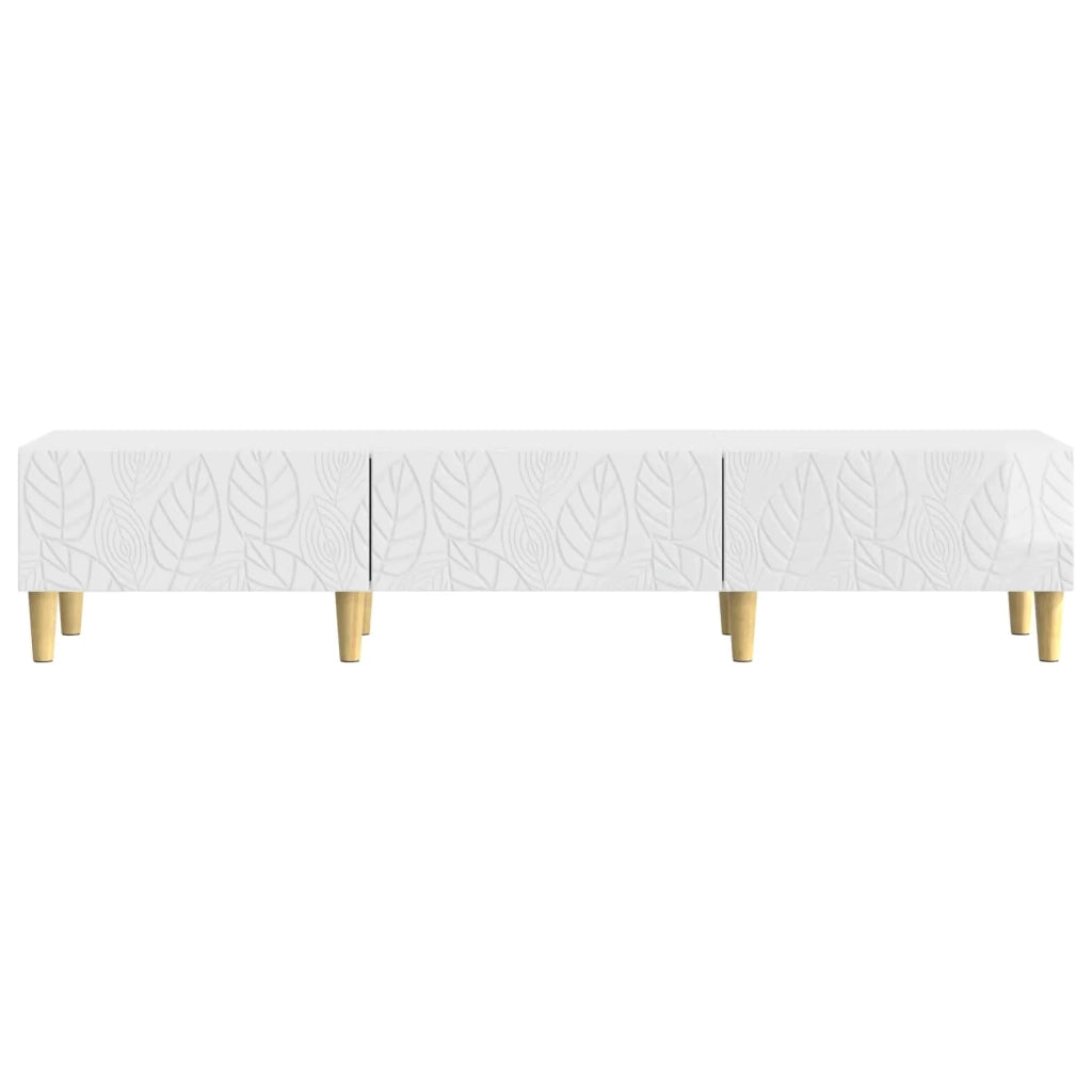 Mobile TV 147 x 34,5 x 30 cm Bianco Lucido Legno ingegnerizzato 895169