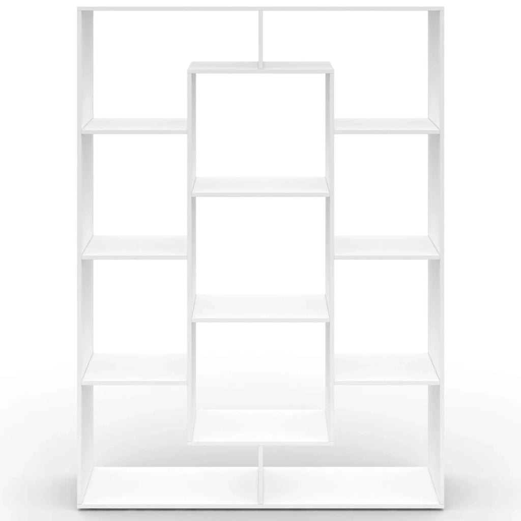 IDMarket - Libreria COLETTE con 11 scomparti bianchi H.143 cm