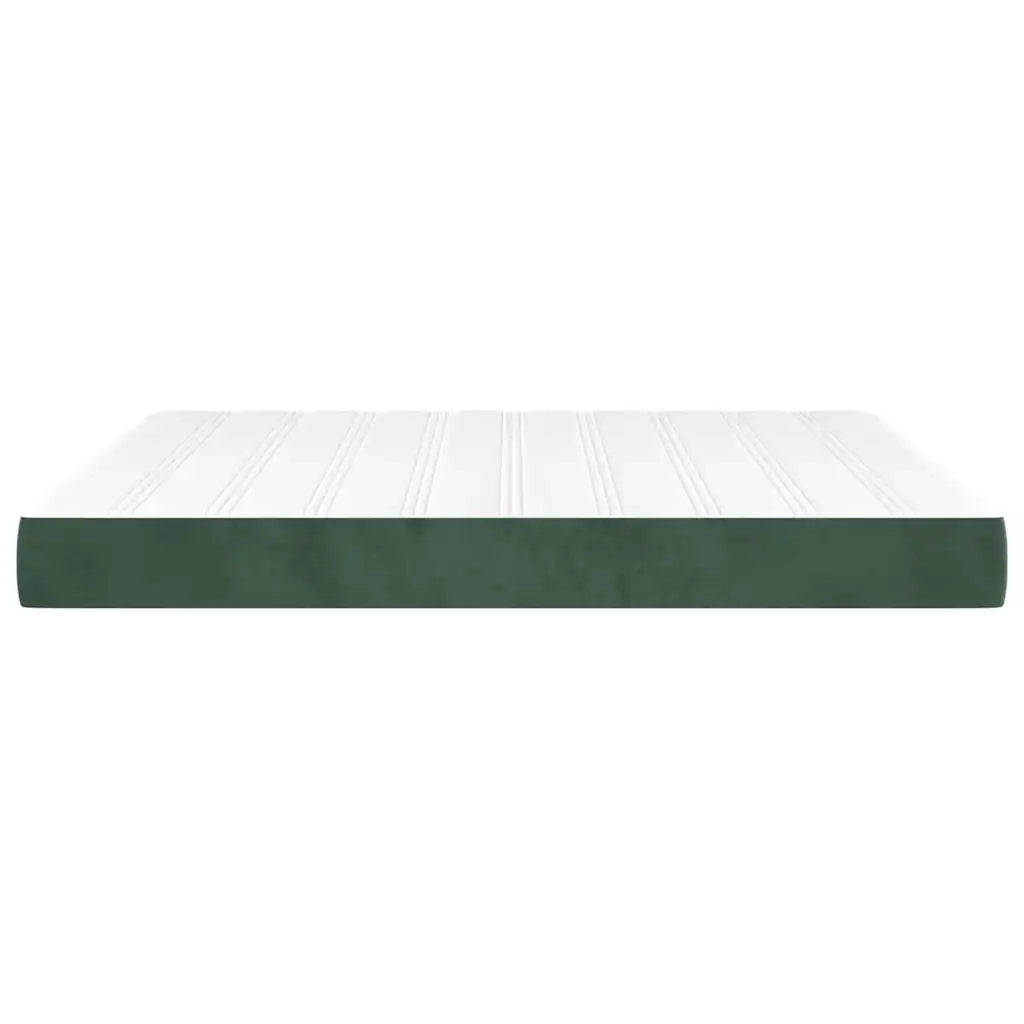 Materasso a Molle Insacchettate Rigidità Media Verde Scuro 160x200x20 cm in Velluto 347831
