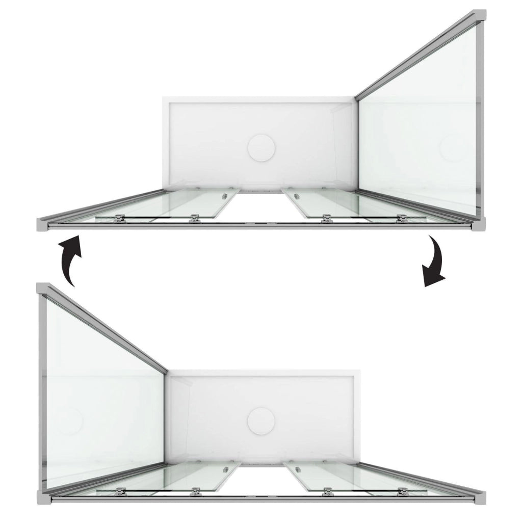 Box Doccia Rettangolare 2 Ante Scorrevoli in Cristallo H198 Fosterberg Viborg Duo 70x120 cm