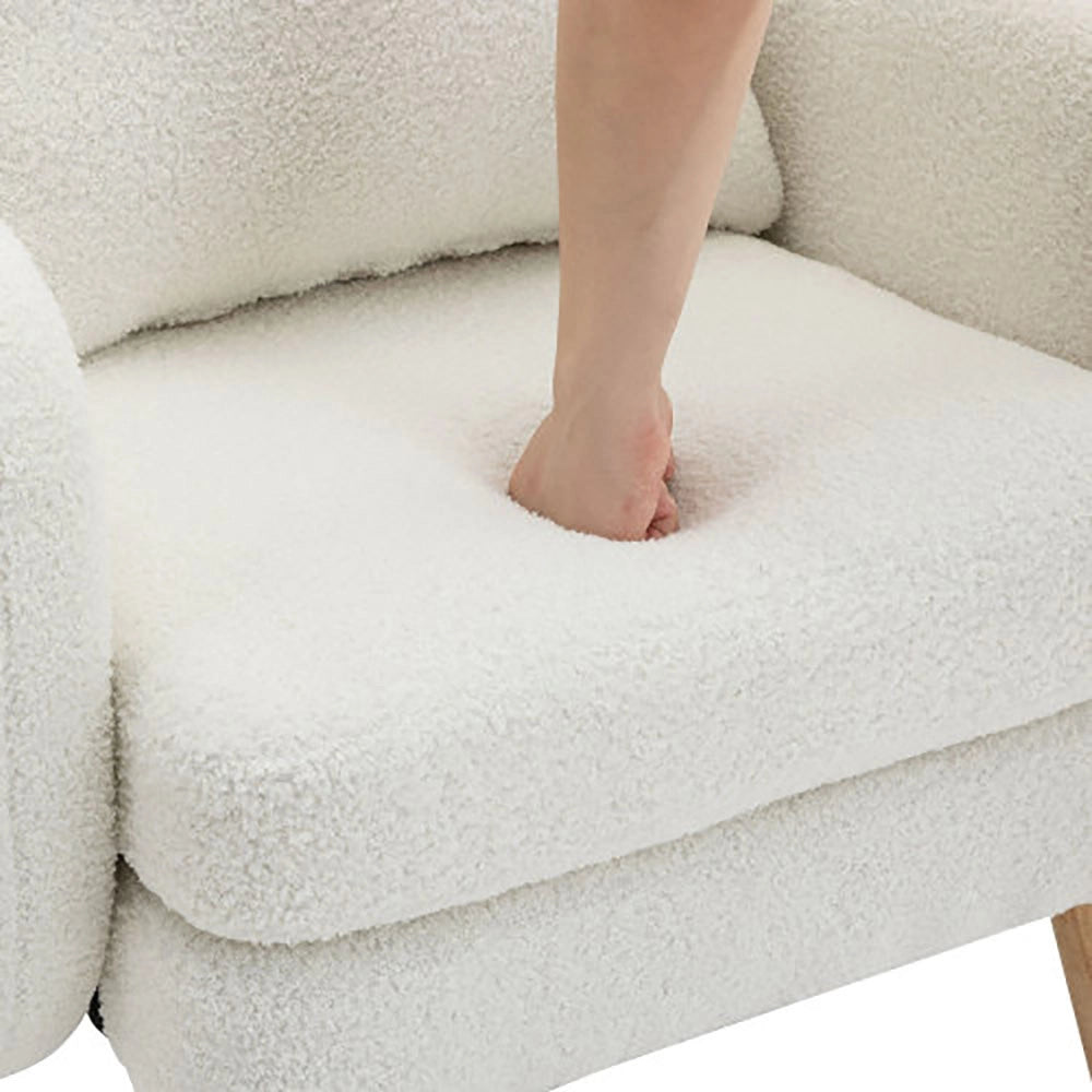 Poltrona moderna in velluto - Xylo - Cuscini extra spessi piedi in legno massello