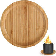 Tavolo di protezione per grill e BBQ - Piatto di legno circolare - Accessori per caminetto - 20cm