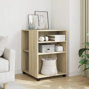 Tavolino con Ruote Rovere Sonoma 55x60x78 cm in Truciolato 853157