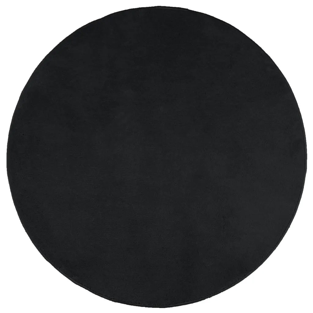 vidaXL Tappeto OVIEDO a Pelo Corto Nero Ø 200 cm