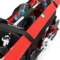 Borsa portautensili L con scomparti interni ed esterni tracolla regolabile e maniglia di trasporto