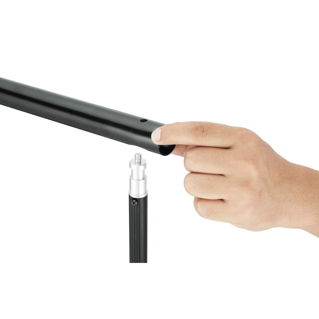 Supporto telescopico professionale per fondale e fondale bianco 3 x 5 m 02_0001523