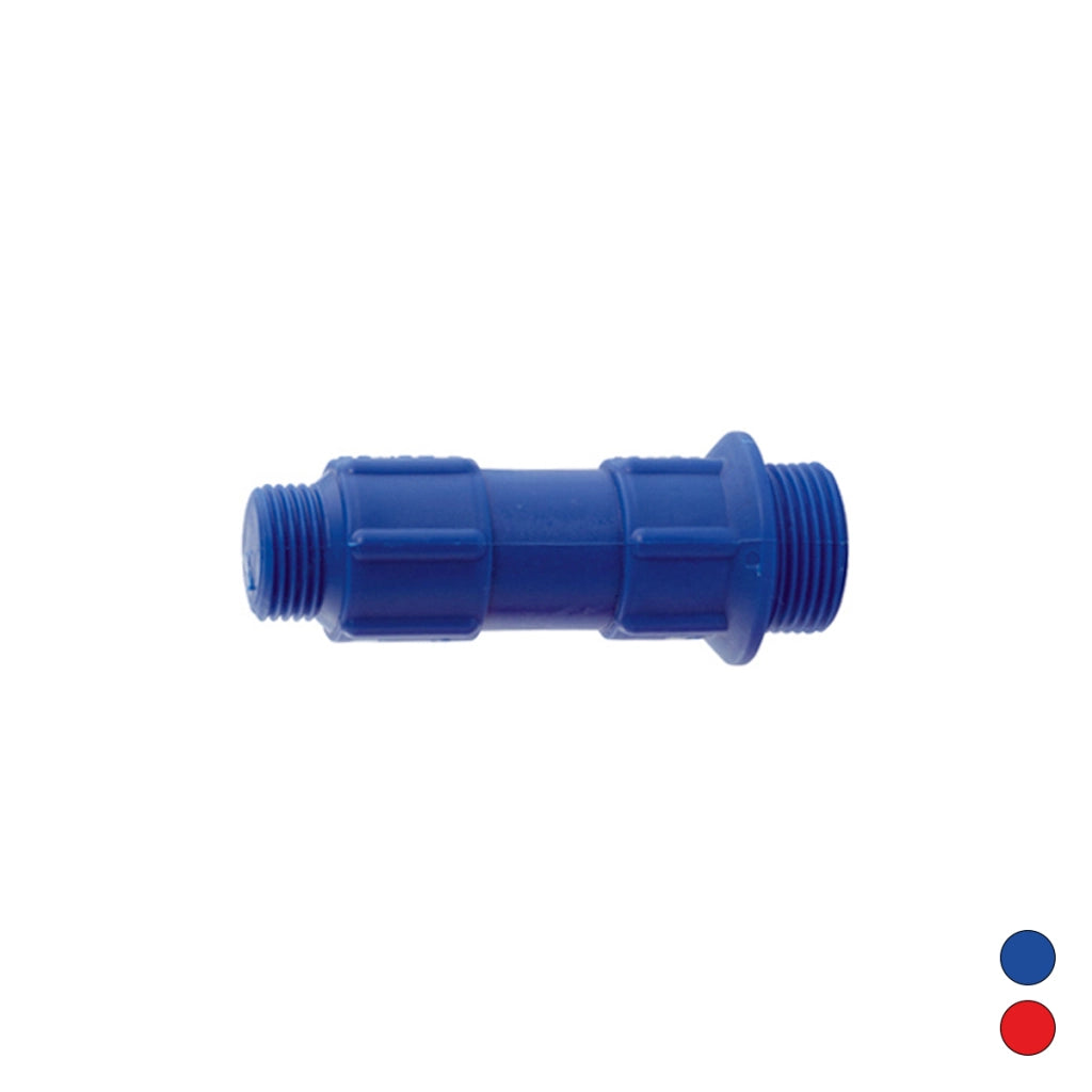 TAPPO DI COLLAUDO IMPIANTO A DOPPIO FILETTO 1/2x3/4- Blu - 1/2 x 3/4- Remer- pezzi 1